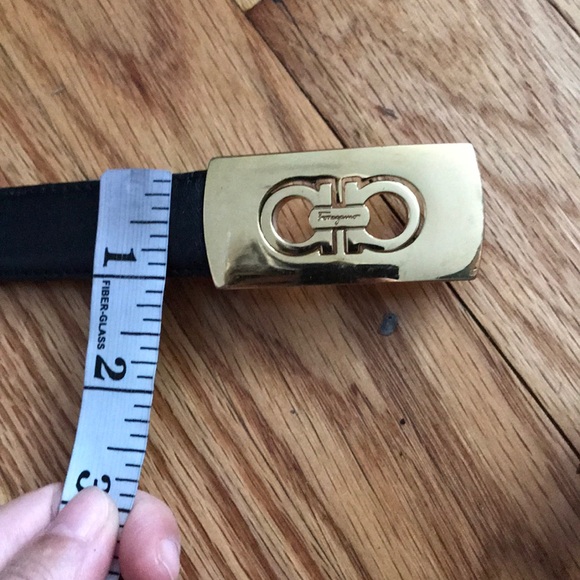 Vintage Designer Leather Classic accessory Gold buckle waist belt chocolate 🍫 - Picture 14 of 15